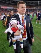 6 July 2013; Brian O'Driscoll and his daughter Sadie following the British & Irish Lions victory. British & Irish Lions Tour 2013, 3rd Test, Australia v British & Irish Lions. ANZ Stadium, Sydney Olympic Park, Sydney, Australia. Picture credit: Stephen McCarthy / SPORTSFILE