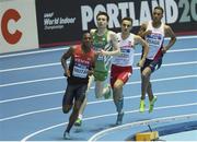 7 March 2014; Ireland's Mark English, in second place, competing in the men's 800m heat. IAAF World Indoor Athletics Championships 2014, Ergo Arena, Sopot, Poland. Picture credit: Radoslaw Jozwiak / SPORTSFILE