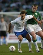17 August 2005; Alberto Gilardino, Italy, in action against Richard Dunne, Republic of Ireland. International Friendly, Republic of Ireland v Italy, Lansdowne Road, Dublin. Picture credit; David Maher / SPORTSFILE