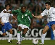 17 August 2005; Clinton Morrison, Republic of Ireland, in action against Andrea Barzagli, Italy. International Friendly, Republic of Ireland v Italy, Lansdowne Road, Dublin. Picture credit; David Maher / SPORTSFILE
