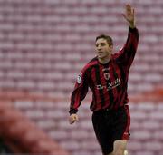 26 August 2005; Stephen Ward, Bohemians, celebrates after scoring his sides first goal. FAI Carlsberg Cup 3rd Round, Bohemians v Wayside Celtic, Dalymount Park, Dublin. Picture credit; Brian Lawless / SPORTSFILE
