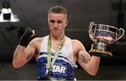 7 March 2014; David Oliver Joyce, St Michaels Athy Boxing Club, after victory over Sean McComb, Holy Trinity, in their 60Kg bout. National Senior Boxing Championship Finals, National Stadium, Dublin. Picture credit: Barry Cregg / SPORTSFILE