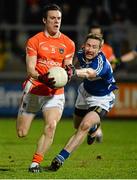 8 March 2014; Mark Shields, Armagh, in action against Billy Sheehan, Laois. Allianz Football League Division 1 Round 4, Armagh v Laois, Athletic Grounds, Armagh. Picture credit: Oliver McVeigh / SPORTSFILE