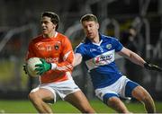 8 March 2014; Stephen Campbell, Armagh, in action against Denis Booth, Armagh v Laois, Athletic Grounds, Armagh. Picture credit: Oliver McVeigh / SPORTSFILE
