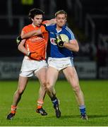 8 March 2014; Donal Kingston, Laois, in action against Aaron Findon, Armagh. Allianz Football League Division 1 Round 4, Armagh v Laois, Athletic Grounds, Armagh. Picture credit: Oliver McVeigh / SPORTSFILE