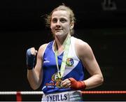 8 March 2014; Michela Walsh after she won her 54 Kg bout against Dervla Duffy. National Senior Women's Boxing Championship Finals, National Stadium, Dublin. Picture credit: Matt Browne / SPORTSFILE