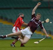 27 August 2005; Barry Cullinane, Galway, in action against Michael Naughton, Cork. Erin U21 Hurling Championship Semi-Final, Galway v Cork, Gaelic Grounds, Limerick. Picture credit; Brendan Moran / SPORTSFILE