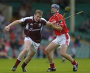 27 August 2005; Barry Callinan, Galway, in action against Cian O'Connor, Cork. Erin U21 Hurling Championship Semi-Final, Galway v Cork, Gaelic Grounds, Limerick. Picture credit; Brendan Moran / SPORTSFILE