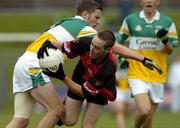 27 August 2005; Ryan Kelly, Down, in action against David Larkin, Offaly. Minor Football Championship Semi-Final, Down v Offaly, Pairc Tailteann, Navan, Co. Meath. Picture credit; Pat Murphy / SPORTSFILE
