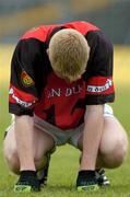 27 August 2005; Offaly's Niall Darby shows his dissapointment after the final whistle. Minor Football Championship Semi-Final, Down v Offaly, Pairc Tailteann, Navan, Co. Meath. Picture credit; Pat Murphy / SPORTSFILE