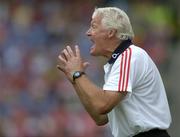 28 August 2005; Cork manager Billy Morgan issues instructions to his players during the game. Bank of Ireland All-Ireland Senior Football Championship Semi-Final, Kerry v Cork, Croke Park, Dublin. Picture credit; Brendan Moran / SPORTSFILE