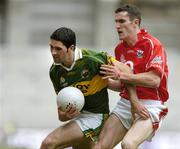 28 August 2005; Byran Sheehan, Kerry, in action against Graham Canty, Cork. Bank of Ireland All-Ireland Senior Football Championship Semi-Final, Kerry v Cork, Croke Park, Dublin. Picture credit; David Maher / SPORTSFILE