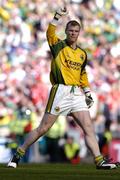 28 August 2005; Kerry goalkeeper, Diarmuid Murphy, celebrates after his team-mate Eoin Brosnan had scored his sides first goal. Bank of Ireland All-Ireland Senior Football Championship Semi-Final, Kerry v Cork, Croke Park, Dublin. Picture credit; David Maher / SPORTSFILE