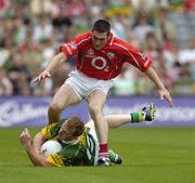 28 August 2005; Liam Hassett, Kerry, in action against Noel O'Leary, Cork. Bank of Ireland All-Ireland Senior Football Championship Semi-Final, Kerry v Cork, Croke Park, Dublin. Picture credit; Ray McManus / SPORTSFILE