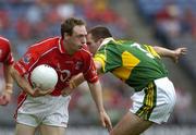 28 August 2005; Paul Clifford, Cork, in action against Michael McCarthy, Kerry. Bank of Ireland All-Ireland Senior Football Championship Semi-Final, Kerry v Cork, Croke Park, Dublin. Picture credit; Ray McManus / SPORTSFILE