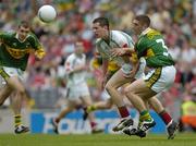 28 August 2005; Pairic O'Connor, Mayo, in action against Killian Young, Kerry. Minor Football Championship Semi-Final, Kerry v Mayo, Croke Park, Dublin. Picture credit; Ray McManus / SPORTSFILE
