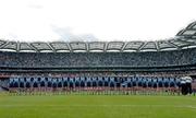 27 August 2005; The Dublin squad line up for the national anthem before the start of the game. Bank of Ireland All-Ireland Senior Football Championship Quarter-Final Replay, Dublin v Tyrone, Croke Park, Dublin. Picture credit; David Maher / SPORTSFILE