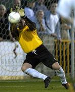30 August 2005; Wayside Celtic goalkeeper Robbie O'Dowd  makes a save. FAI Carlsberg Cup 3rd Round Replay, Wayside Celtic v Bohemians, Carlisle Grounds, Bray, Co. Wicklow. Picture credit; Damien Eagers / SPORTSFILE