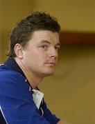 31 August 2005; Leinster captain Brian O'Driscoll during a Leinster Rugby press conference. Old Belvedere, Anglesea Road, Dublin. Picture credit; Brendan Moran / SPORTSFILE
