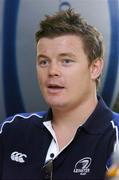 31 August 2005; Leinster captain Brian O'Driscoll speaking during a Leinster Rugby press conference. Old Belvedere, Anglesea Road, Dublin. Picture credit; Brendan Moran / SPORTSFILE