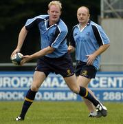 31 August 2005; Des Dillon and Bernard Jackman in action during Leinster Rugby squad training. Old Belvedere, Anglesea Road, Dublin. Picture credit; Brendan Moran / SPORTSFILE