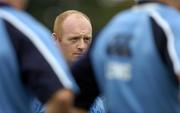 31 August 2005; Bernard Jackman listens to head coach Michael Chieka during Leinster Rugby squad training. Old Belvedere, Anglesea Road, Dublin. Picture credit; Brendan Moran / SPORTSFILE