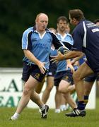 31 August 2005; Bernard Jackman passes to team-mate Ben Gissing during Leinster Rugby squad training. Old Belvedere, Anglesea Road, Dublin. Picture credit; Brendan Moran / SPORTSFILE
