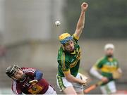 9 March 2014; Dougie Fitzell, Kerry, in action against Noel Conaty, Westmeath. Allianz Hurling League Division 2A Round 3, Westmeath v Kerry, Cusack Park, Mullingar, Co. Westmeath. Photo by Sportsfile