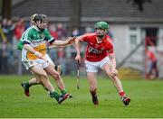 9 March 2014; Seamus Harnedy, Cork, in action against Kevin Connolly Offaly. Allianz Hurling League Division 1B Round 3, Cork v Offaly, Pairc Ui Rinn, Cork. Picture credit: Diarmuid Greene / SPORTSFILE