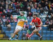 9 March 2014; Stephen Quirke, Offaly, in action against Shane O'Neill, Cork. Allianz Hurling League Division 1B Round 3, Cork v Offaly, Pairc Ui Rinn, Cork. Picture credit: Diarmuid Greene / SPORTSFILE