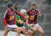 9 March 2014; Shane Nolan, Kerry, in action against Ciaran Glennon, left, and Aaron Craig, Westmeath. Allianz Hurling League Division 2A Round 3, Westmeath v Kerry, Cusack Park, Mullingar, Co. Westmeath.  Photo by Sportsfile