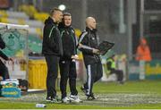 9 March 2014; Shamrock Rovers manager Trevor Croly, left, with assistant manager John Gill. SSE Airtricity League Premier Division, Shamrock Rovers v Derry City, Tallaght Stadium, Tallaght, Co. Dublin. Picture credit: David Maher / SPORTSFILE