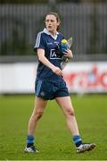 9 March 2014; Dublin goalkeeper Hannah Tyrrell leaves the pitch after the game ended in a draw. Tesco Homegrown Ladies National Football League Division 1 Round 5, Dublin v Cork, Parnell Park, Dublin. Picture credit: Pat Murphy / SPORTSFILE