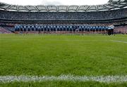27 August 2005; The Dublin squad line up during the national anthem. Bank of Ireland All-Ireland Senior Football Championship Quarter-Final Replay, Dublin v Tyrone, Croke Park, Dublin. Picture credit; David Maher / SPORTSFILE