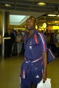 6 September 2005; William Gallas, a member of the French squad, pictured on arrival at Dublin Airport, in advance of the World Cup Qualifying game against the Republic of Ireland. Dublin Airport, Dublin. Picture credit; Damien Eagers / SPORTSFILE
