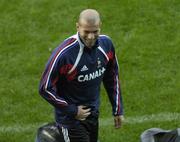 6 September 2005; Zinedine Zidane, France, in jovial mood during squad training. Lansdowne Road, Dublin. Picture credit; Brian Lawless / SPORTSFILE