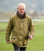 10 March 2014; Trainer Willie Mullins on the gallops ahead of the Cheltenham Racing Festival 2014. Prestbury Park, Cheltenham, England. Picture credit: Barry Cregg / SPORTSFILE