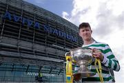 10 March 2014; At the quarter-final draw for the FAI Junior Cup is Sheriff YC captain Dave Doyle. FAI Junior Cup Quarter-Final Draw, Aviva Stadium, Lansdowne Road, Dublin. Photo by Sportsfile