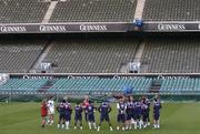 6 September 2005; Members of the France squad during squad training. Lansdowne Road, Dublin. Picture credit; David Maher / SPORTSFILE