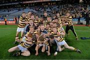 23 January 2013; The Coláiste Eoin players celebrate after the game. Leinster Colleges Senior Football Championship Final, Coláiste Eoin v Marist Athlone. Croke Park, Dublin. Picture credit: Ray McManus / SPORTSFILE