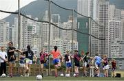 13 March 2014; The TG4 Ladies Allstars in action during the squad training session at the Hong Kong Football Club. 2014 TG4 Ladies Football All-Star Tour, Hong Kong, China. Picture credit: Brendan Moran / SPORTSFILE