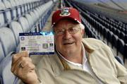 9 September 2005; Guinness and the Sunday Game ran a competition earlier this summer offering one lucky viewer the chance to bring a friend or relative home for the All-Ireland. Pictured is Sean Keary, a native of Killimer, Co. Galway, who has been living in New York for the past seventeen years, who was nominated by his nephew Patrick Power, from Newmarket-on-Fergus, Co. Clare. Similar to the guy in the new Guinness ad 'The Drop' Sean is home for Sunday's Guinness All-Ireland hurling final and the prize was all the more special for Mr. Keary, as his grand nephew Andrew, will captain the Galway minor side that faces Limerick in the All-Ireland Minor final on Sunday. Croke Park, Dublin. Picture credit; Ray McManus / SPORTSFILE