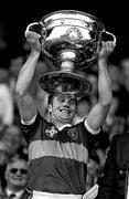 22 September 1985; Kerry captain Paidi O Se lifts the Sam Maguire Cup. Kerry v Dublin, All-Ireland Football Final, Croke Park, Dublin. Picture credit; Ray McManus / SPORTSFILE