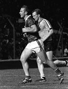 22 September 1985; Paidi O'Se, Kerry, with Barney Rock, Dublin. All-Ireland Football Final, Kerry v Dublin, Croke Park, Dublin. Picture credit; Ray McManus / SPORTSFILE