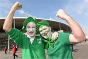 15 March 2014; Ireland supporters Vincent, left, and Paddy McClosker, from Madden, Co. Armagh, at Stade De France ahead of the game. RBS Six Nations Rugby Championship 2014, France v Ireland, Stade De France, Saint Denis, Paris, France. Picture credit: Stephen McCarthy / SPORTSFILE