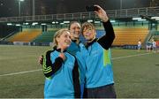 14 March 2014; Ciara McAnespie, Monaghan, Caroline Kelly, Kerry and physio Fiona Kindlon, Monaghan, take a 'selfie' after the game. 2014 TG4 Ladies Football All-Star Tour, 2012 Allstars v 2013 Allstars Exhibition match, Hong Kong Football Club, Hong Kong, China. Picture credit: Brendan Moran / SPORTSFILE