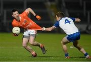 15 March 2014; Stefan Forker, Armagh, in action against Fintan Kelly, Monaghan. Allianz Football League, Division 2, Round 5, Armagh v Monaghan, Athletic Grounds, Armagh. Picture credit: Oliver McVeigh / SPORTSFILE
