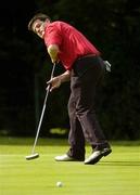 14 September 2005; Joe Costello, Galway Golf Club, reacts to a missed putt on the 18th during the Bulmers Junior Cup Semi-Final. He won his match on the 19th. Rosslare Golf Club, Rosslare, Wexford. Picture credit; Ray McManus / SPORTSFILE