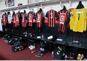 29 May 2016; A general view of the Bohemians dressing room before the SSE Airtricity League Premier Division match between Bohemians and St Patrick's Athletic at Dalymount Park, Dublin.  Photo by David Maher/Sportsfile