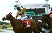 17 September 2005; Collier Hill with Dean McKeown up, celebrates on their way to winning the Irish Field St. Leger, The Curragh Racecourse, Co. Kildare. Picture credit; Damien Eagers / SPORTSFILE